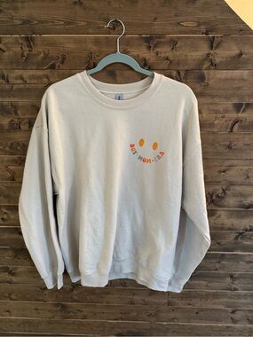 Cream Graphic “In my Boy Mom Era” Smiley Crewneck Sweater